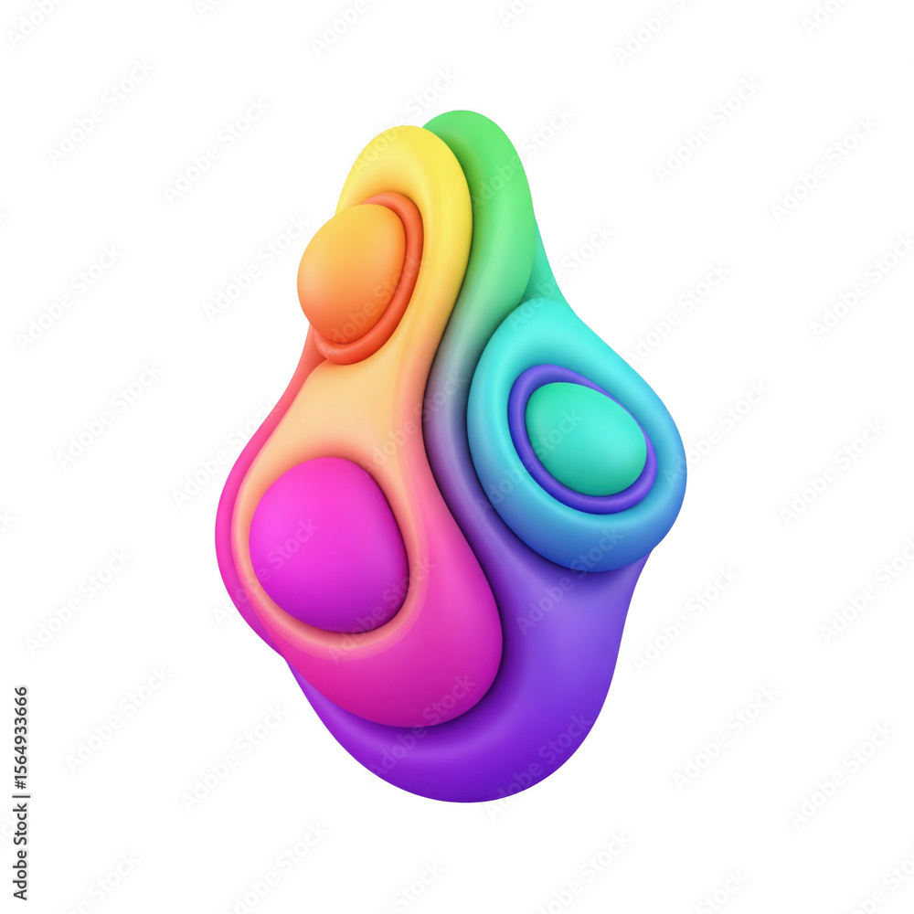 Poster vibrant chromatic gradient abstract design element floating against a dark backdrop