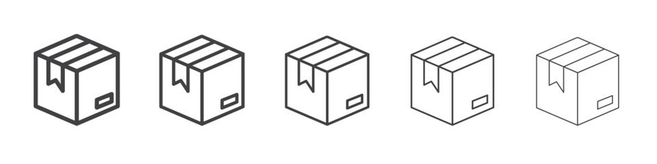 Box icon Line graphics illustration symbol