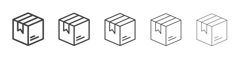 Box icon Line graphics illustration symbol