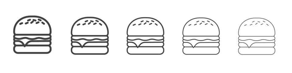 Burger icon Line graphics illustration symbol