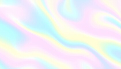 Pastel Holographic Background Texture with Iridescent Waves