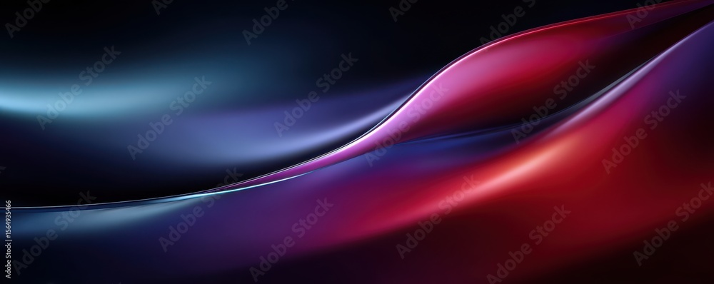 Poster an abstract wave with vibrant colors and dynamic gradient effects
