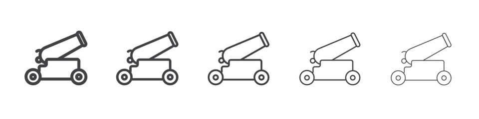 Cannon icon Line graphics illustration symbol