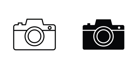 Camera icon design collection. Vector sign and symbol for UI designs