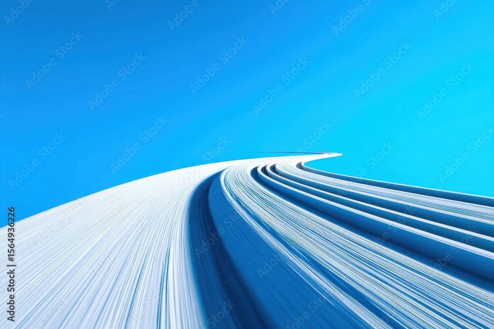 Poster dynamic abstract blue background with motion blur and light streaks
