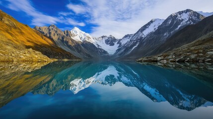 A lake that mirrors the stars perfectly, making it look like a portal to space highly detailed with sharp focus - generated AI