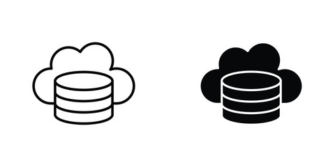 Cloud server icon design collection. Vector sign and symbol for UI designs