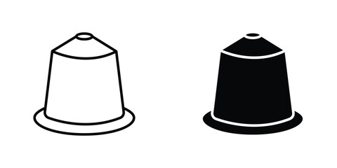 Coffee capsule icon design collection. Vector sign and symbol for UI designs