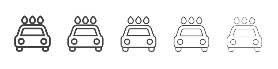 Car wash shop icon Line graphics illustration symbol
