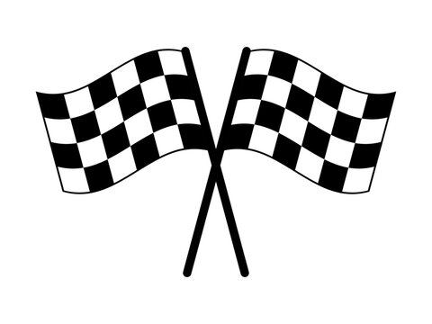 Minimalist racing flag checkered pattern vector illustration