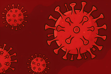 corona background, virus, new, variation, infection, background, illustration, red