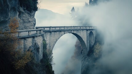 A crumbling bridge disappearing into mist highly detailed with sharp focus --chaos 10 --ar 16:9 --stylize 0 --v 6.1 Job ID: 71d91d82-3a9f-4ce7-ba5d-bcee7d4e6e70