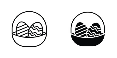 Easter eggs icon design collection. Vector sign and symbol for UI designs