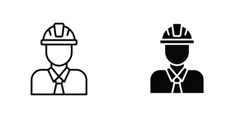 Engineer icon design collection. Vector sign and symbol for UI designs