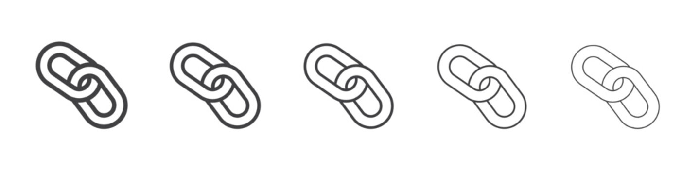 Chain link icon Line graphics illustration symbol