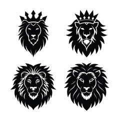 silhouette Lion Head Bundle