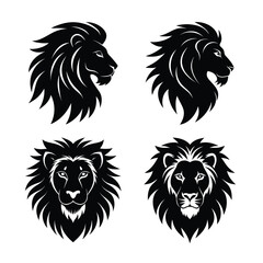 silhouette Lion Head Bundle