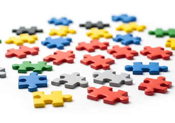 Colorful Puzzle Pieces A Visual Representation of Problem Solving and Creative Thinking