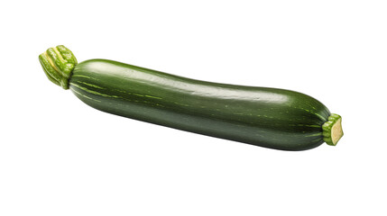 Fresh green zucchini squash isolated on transparent background showcases vibrant color and healthy produce.