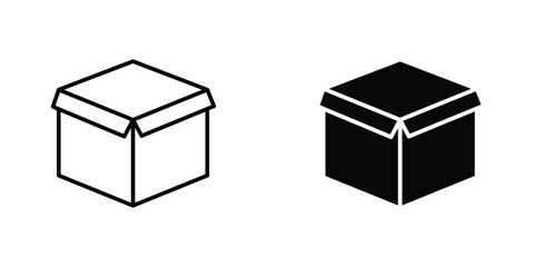 Open box icon design collection. Vector sign and symbol for UI designs