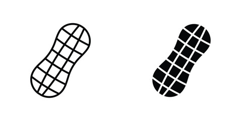 Peanut icon design collection. Vector sign and symbol for UI designs