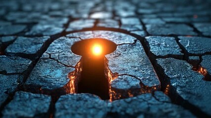 Keyhole in stone pathway image