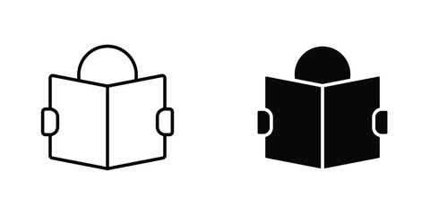 Reading icon design collection. Vector sign and symbol for UI designs