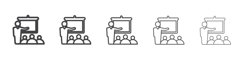 Classroom icon Line graphics illustration symbol