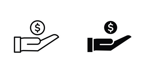 Revenue icon design collection. Vector sign and symbol for UI designs