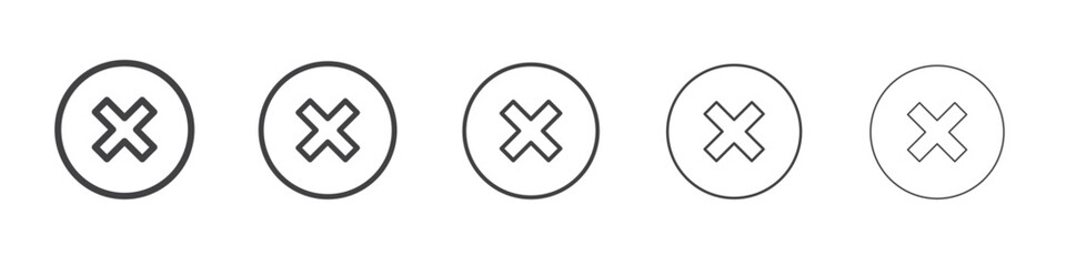 Close button icon Line graphics illustration symbol