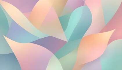 This is a stunning abstract design with soft pastel colors and layered geometric shapes.