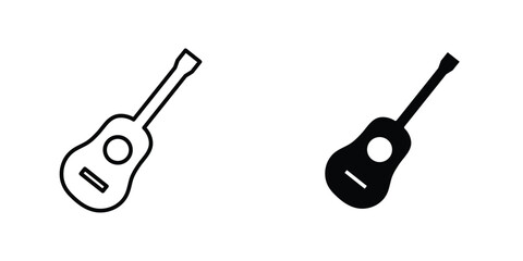 Ukulele icon design collection. Vector sign and symbol for UI designs