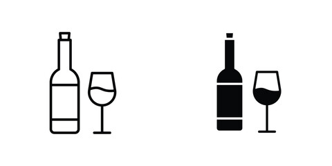 Vodka icon design collection. Vector sign and symbol for UI designs