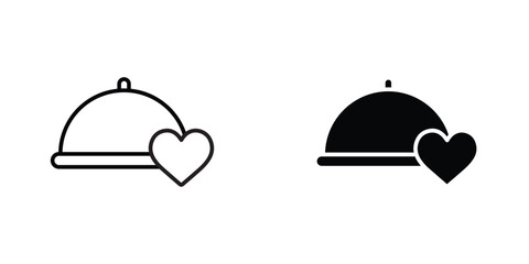 Wedding dinner icon design collection. Vector sign and symbol for UI designs