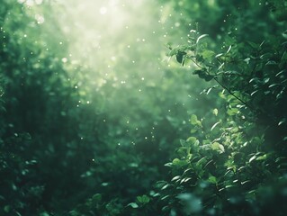 Obraz premium Lush forest floor bathed in ethereal sunlight