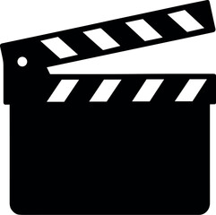 Movie Clapperboard vector black silhouette design
