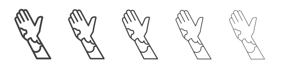 Contact Dermatitis icon Line graphics illustration symbol