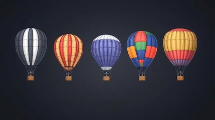 Fototapeta premium Colorful Hot Air Balloons