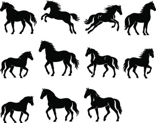 horse silhouettes collection