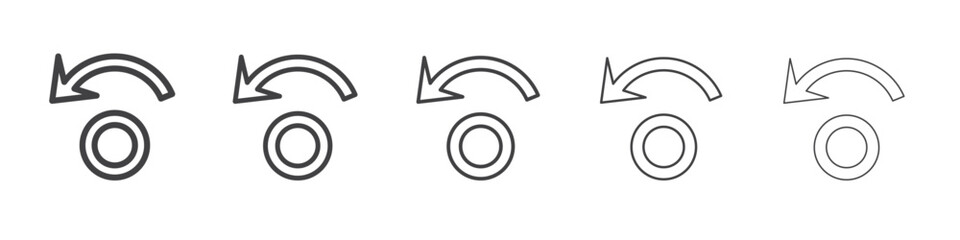 counterclockwise rotation icon Line graphics illustration symbol