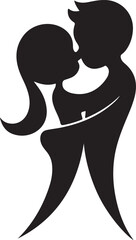 Kissing Couple Silhouette