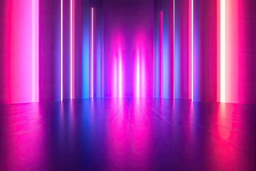 Vibrant Color Visual of Abstract Minimal Background with Floor