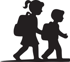 Siblings Going to School Together