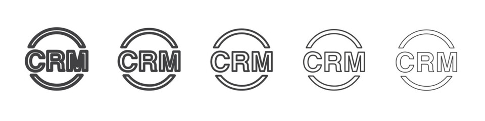 crm icon Line graphics illustration symbol
