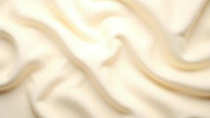 Naklejka premium Soft Beige Linen Texture Background with Natural Light and Subtle Folds 