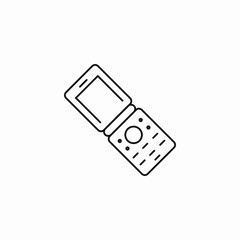 open flip phone icon sign vector