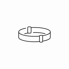 pet collar simple icon sign vector