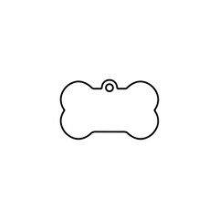 Bone tag icon flat vector design.