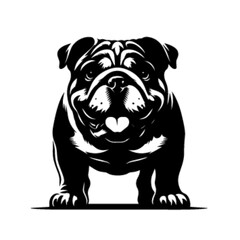 Intense Bulldog Vector – Bold and Fearless Dog Illustration