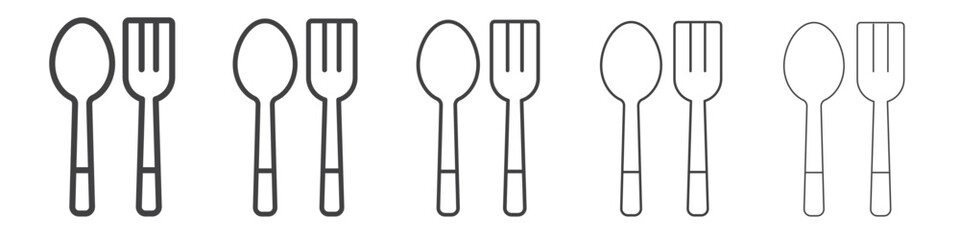 Cutlery icon Line graphics illustration symbol